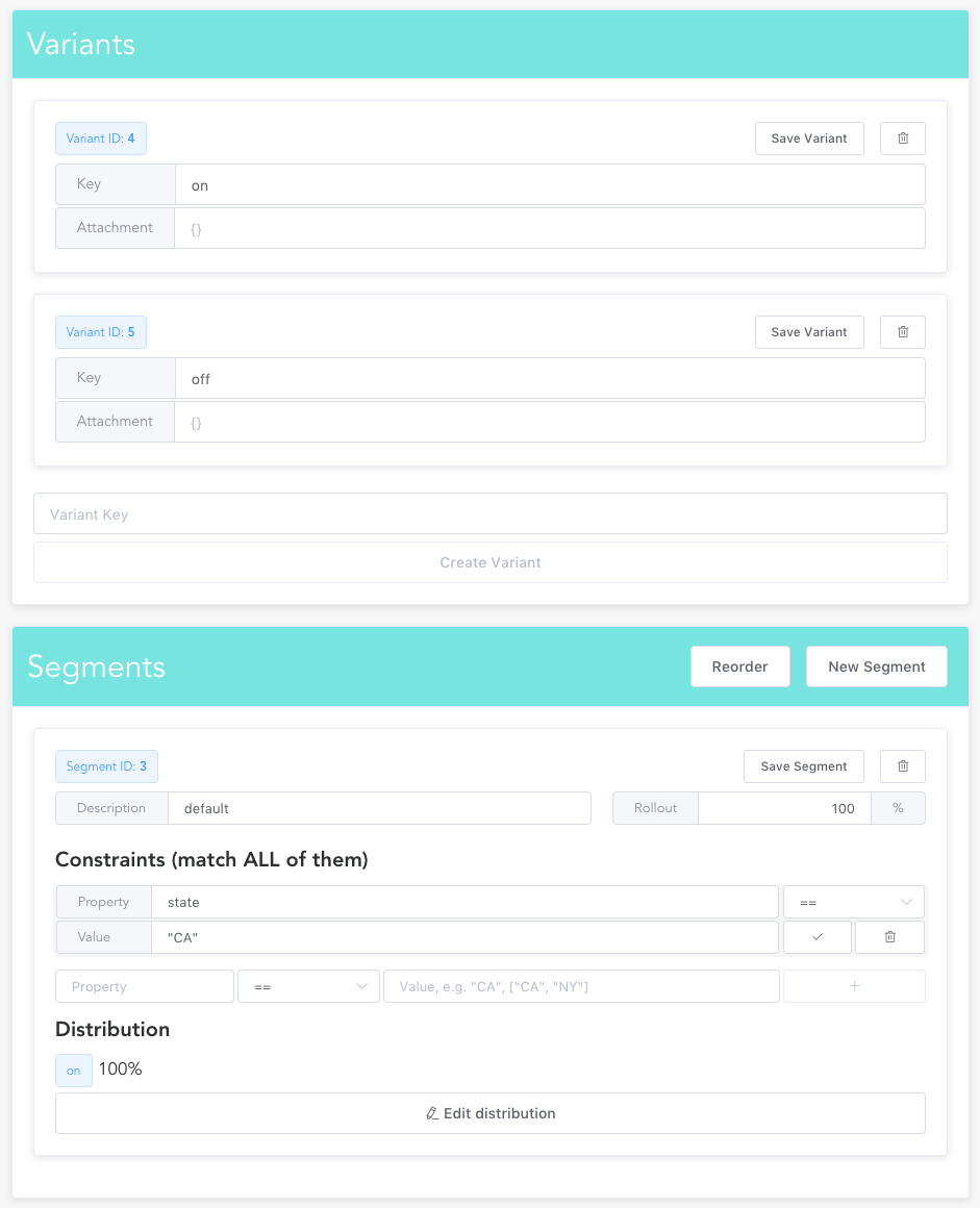 feature flagging setting demo